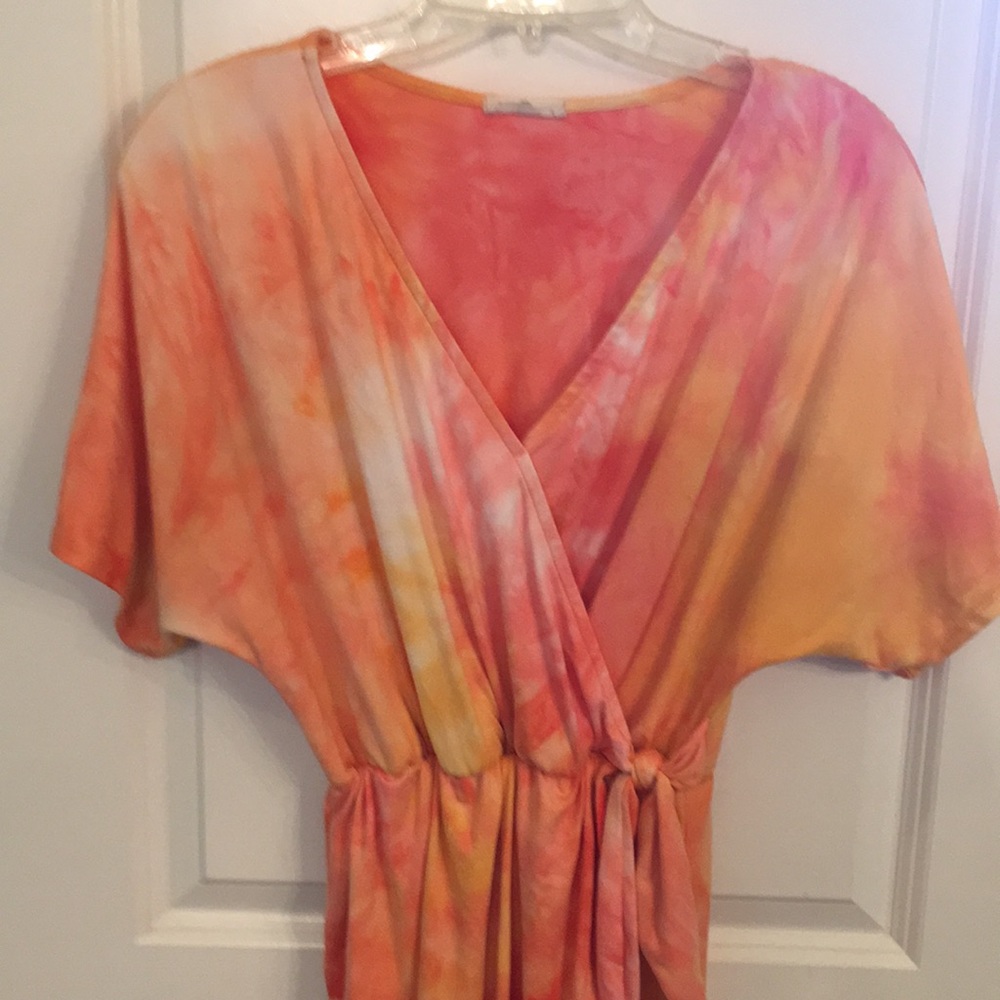 Women’s tie dyed wrap dress/coverup S/M